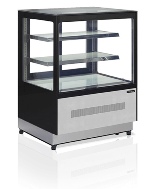 Витрина холодильная кондитерская Tefcold LPD900F/BLACK черная/нерж