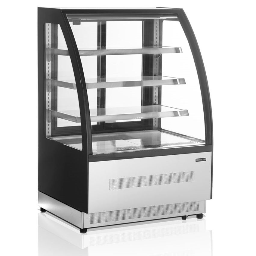 Витрина холодильная кондитерская Tefcold LPD900C/BLACK черная/нерж