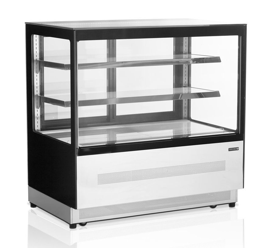 Витрина холодильная кондитерская Tefcold LPD1200F/BLACK черная/нерж