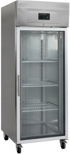 Шкаф холодильный со стеклом Tefcold RK710G GN2/1 нержавеющий
