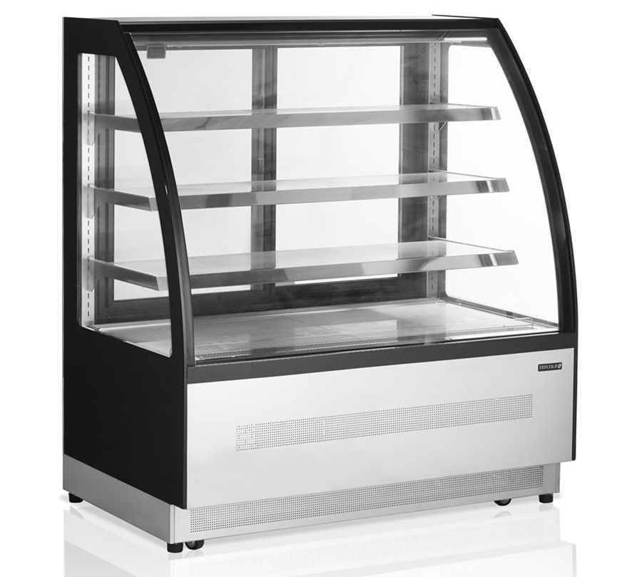 Витрина холодильная кондитерская Tefcold LPD1200C/BLACK черная/нерж