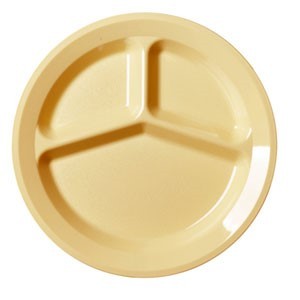 Тарелка CAMBRO 24,1 см трехсекционная бежевая HK93BCW133