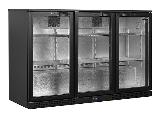 Шкаф холодильный со стеклом Tefcold BA31H барный черный