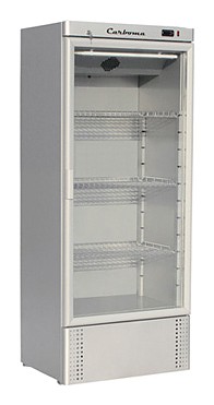 Шкаф холодильный со стеклом Carboma R560С RAL9006
