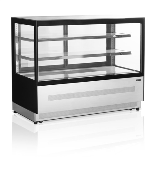 Витрина холодильная кондитерская Tefcold LPD1500F/BLACK черная/нерж