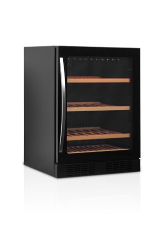 Шкаф винный Tefcold TFW200-F черный, дверь без рамы