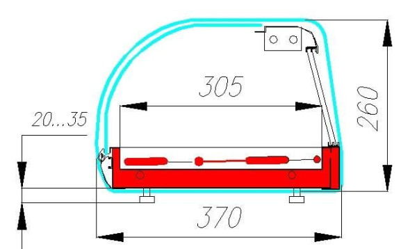 Витрина тепловая настольная A37 SH 1,5-1 (ВТ-1,5 Carboma) fedosline