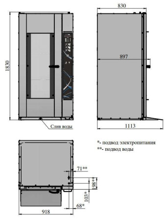 Шкаф расстоечный ШРТ-16П fedosline