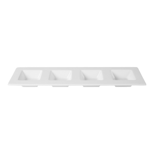 Менажница фарфор CAMEO SQUARE ACCESSORY 4-Х секционная 40Х11,5СМ H2,9СМ 710-A344S