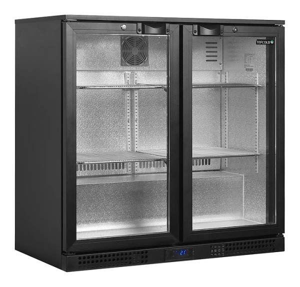 Шкаф холодильный со стеклом Tefcold BA21H барный черный