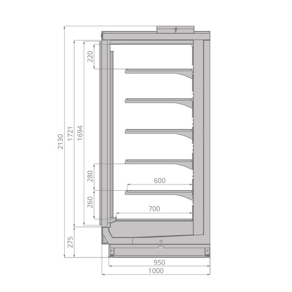 Морозильный шкаф Brandford Odissey 200 (вынос) fedosline