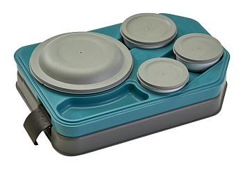 Термоподнос (таблетпитание) CAMBRO с фарфоровой посудой 37Х53Х11,5СМ ITPD3753T000