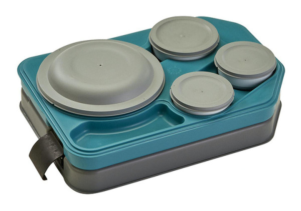 Термоподнос (таблетпитание) CAMBRO с фарфоровой посудой 37Х53Х11,5СМ ITPD3753T000