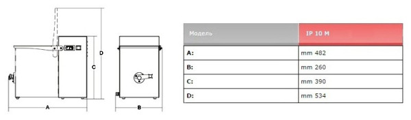 Фаршемешалка Sirman IP10M 1Ф fedosline