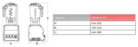 Блендер Sirman Orione Q Plus VV квадратный стакан fedosline