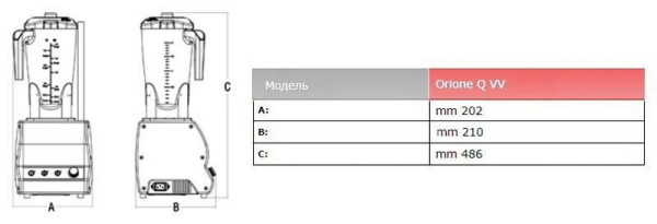 Блендер Sirman Orione Q Plus VV квадратный стакан fedosline