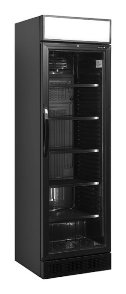 Шкаф холодильный со стеклом Tefcold CEV425CP Black