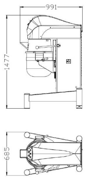 Миксер планетарный Starmix PL40NVF 1Ф fedosline