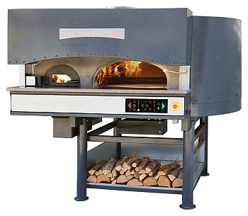 Печь для пиццы Morello Forni ротационная на дровах/электрика MRE110 BBQ