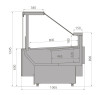 Витрина холодильная Brandford Calypso Slim 125 вентилируемая (вынос) fedosline