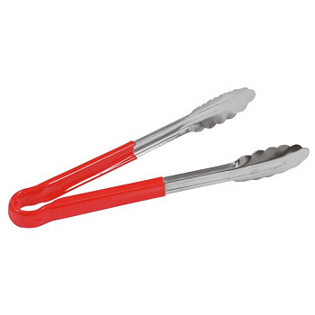 Щипцы PADERNO сталь 30 см красная ручка 42854R30