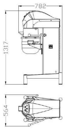 Миксер планетарный Starmix PL20CN2F fedosline