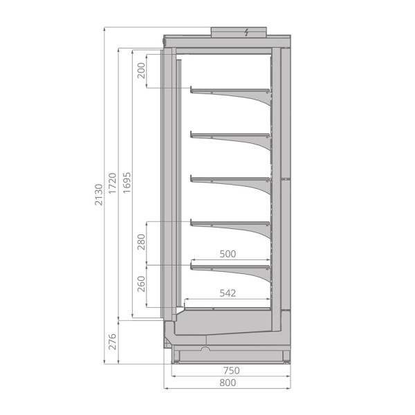 Морозильный шкаф Brandford Odissey Slim 250 (вынос) fedosline