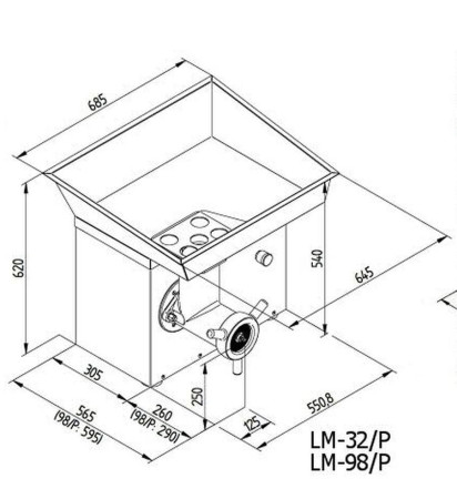 Мясорубка KT LM-98/P Unger fedosline