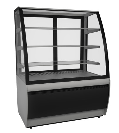 Витрина холодильная кондитерская K70 VM 1,3-1 Light версия 2.0 9005 fedosline