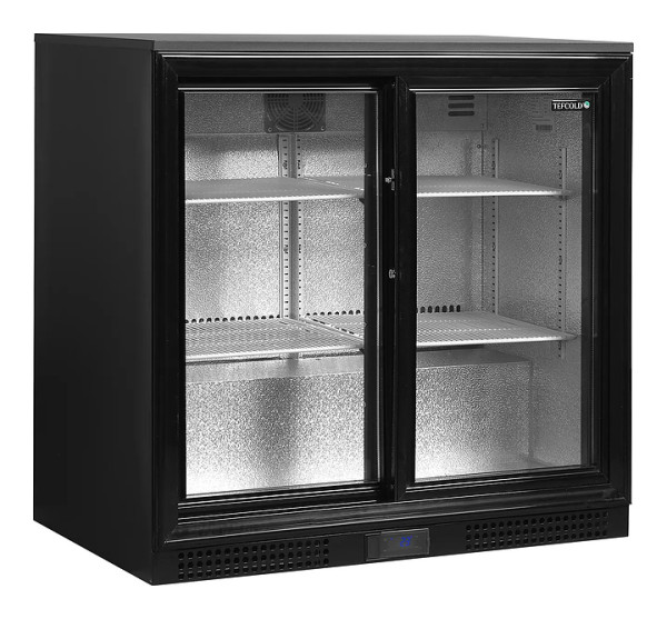Шкаф холодильный со стеклом Tefcold DB201S барный черный