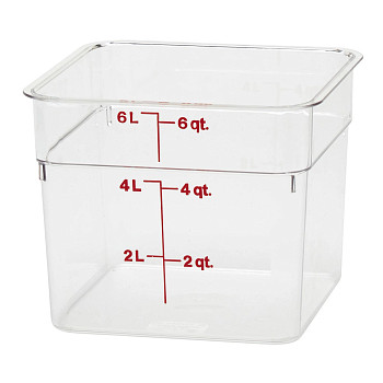 Контейнер CAMBRO пищевой с градуировкой 5,7 л 21,5 Х 21,5 Х 18,5 см 6SFSCW135