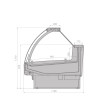 Холодильная витрина Brandford Aurora 125 вентилируемая (вынос) fedosline