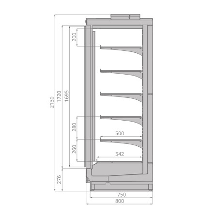 Морозильный шкаф Brandford Odissey Slim 125 (вынос) fedosline