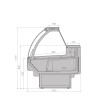 Холодильная витрина Brandford Aurora Slim 125 вентилируемая (вынос) fedosline