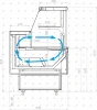 Витрина холодильная GC85 VM 1,5-1 с боковинами версия 2.0 9006-9005 fedosline