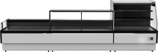 Витрина холодильная GC95 VM 1,5-1 с боковинами версия 2.0 9006-9005 fedosline